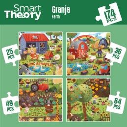 Colorbaby|Puzzle Infantil Colorbaby 4 em 1 174 Peças Quinta 68 x 68 cm (6 Unidades)