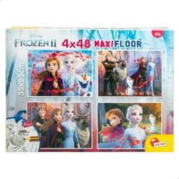 Frozen|Puzzle Infantil Frozen Dupla face 4 em 1 48 Peças 35 x 1,5 x 25 cm (6 Unidades)