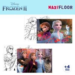 Frozen|Puzzle Infantil Frozen Dupla face 4 em 1 48 Peças 35 x 1,5 x 25 cm (6 Unidades)