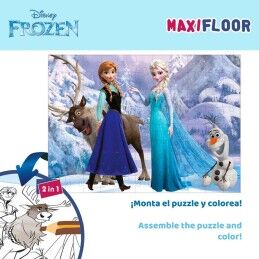 Frozen|Puzzle Infantil Frozen Dupla face 108 Peças 70 x 1,5 x 50 cm (6 Unidades)