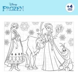 Frozen|Puzzle Infantil Frozen Dupla face 108 Peças 70 x 1,5 x 50 cm (6 Unidades)