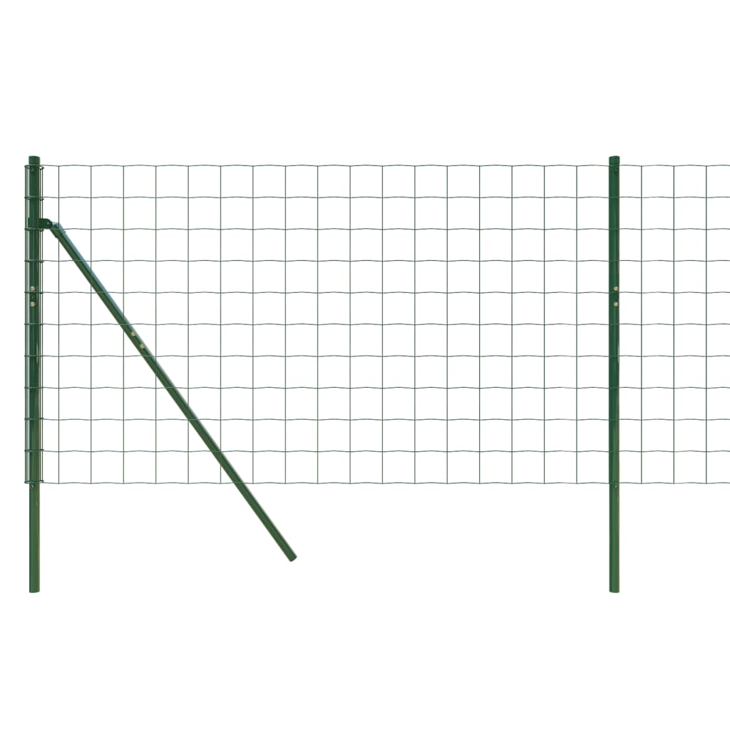 vidaXL Cerca de malha de arame 1x25 m aço galvanizado verde