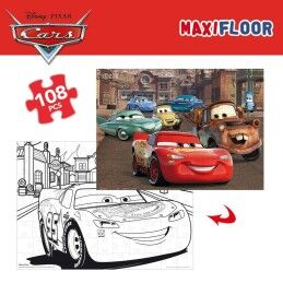 Cars|Puzzle Infantil Cars Dupla face 108 Peças 70 x 1,5 x 50 cm (6 Unidades)