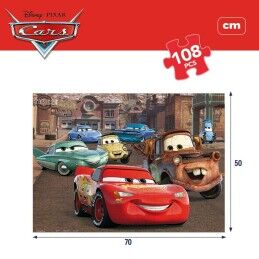 Cars|Puzzle Infantil Cars Dupla face 108 Peças 70 x 1,5 x 50 cm (6 Unidades)