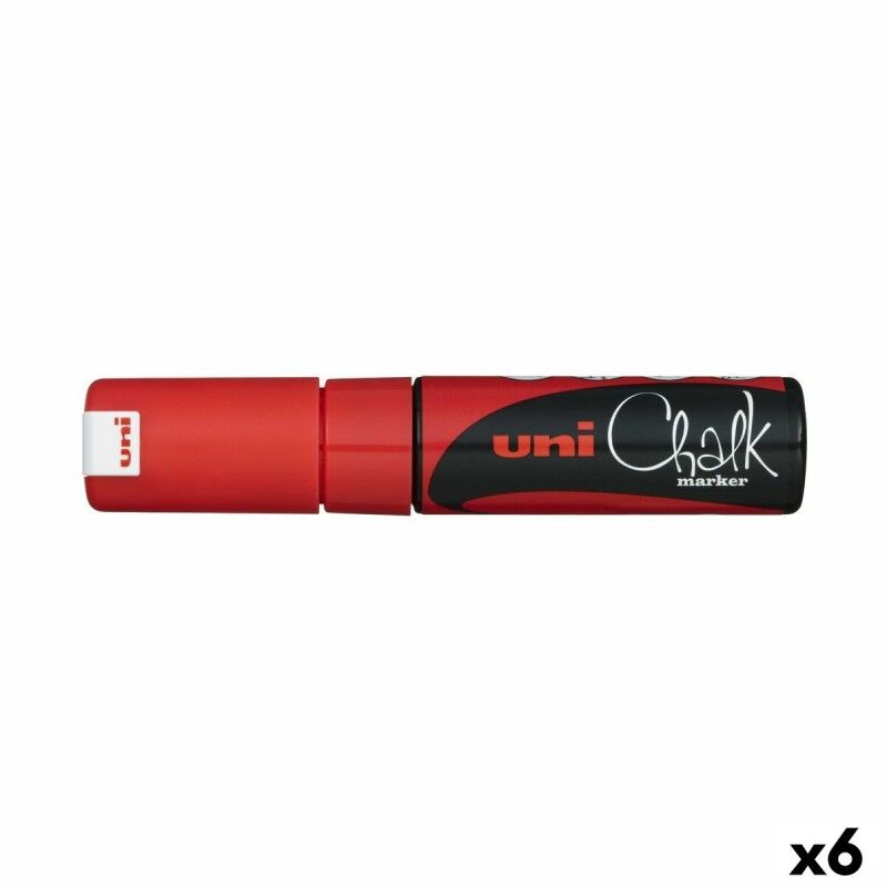 Uni-Ball|Marcadores de giz líquido Uni-Ball PWE-8K Vermelho (6 Peças) (6 Unidades) Uni-Ball|Marcadores de giz líquido Uni-Ball PWE-8K Vermelho (6 Peças) (6 Unidades)