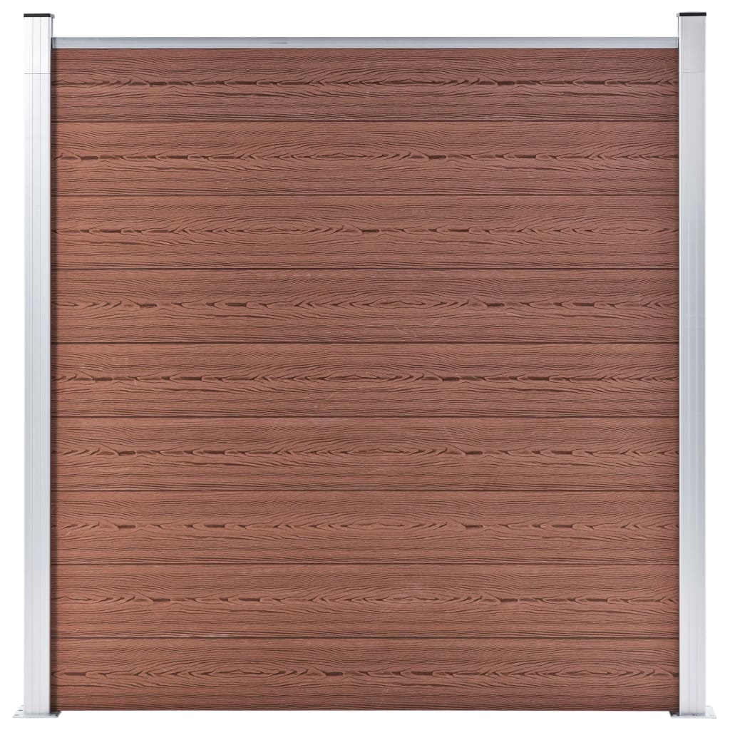 vidaXL Painel de vedação para jardim 1564x186 cm WPC castanho