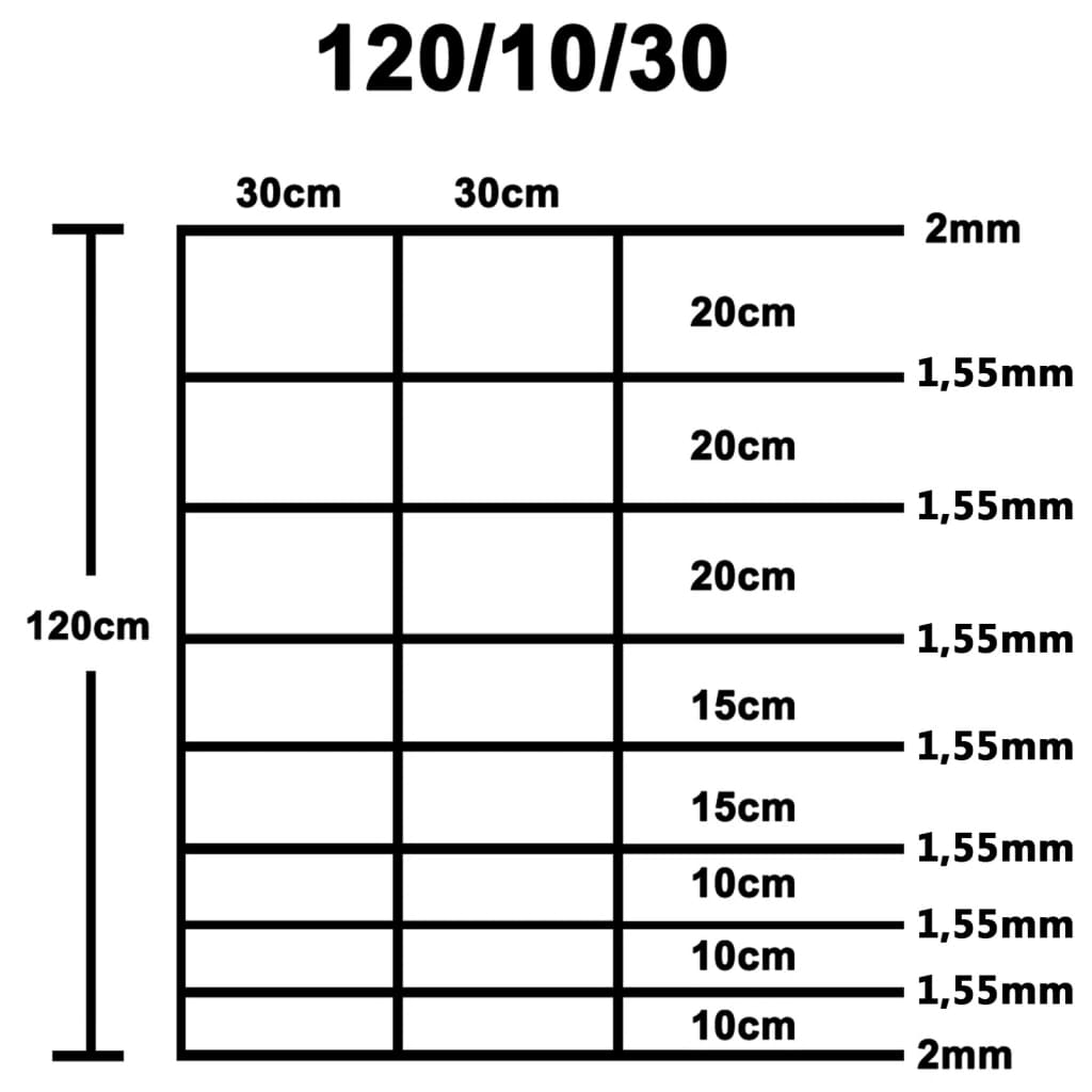 vidaXL Cerca de jardim 50x1,2 m aço galvanizado prateado