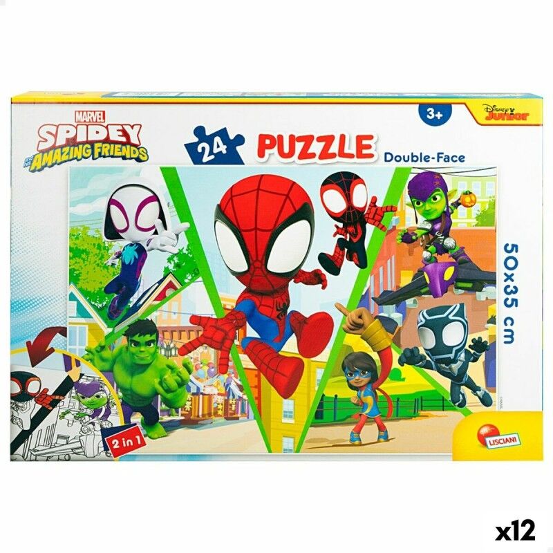 Spidey|Puzzle Infantil Spidey Dupla face 50 x 35 cm 24 Peças (12 Unidades) Spidey|Puzzle Infantil Spidey Dupla face 50 x 35 cm 24 Peças (12 Unidades)