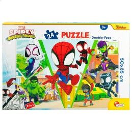 Spidey|Puzzle Infantil Spidey Dupla face 50 x 35 cm 24 Peças (12 Unidades)