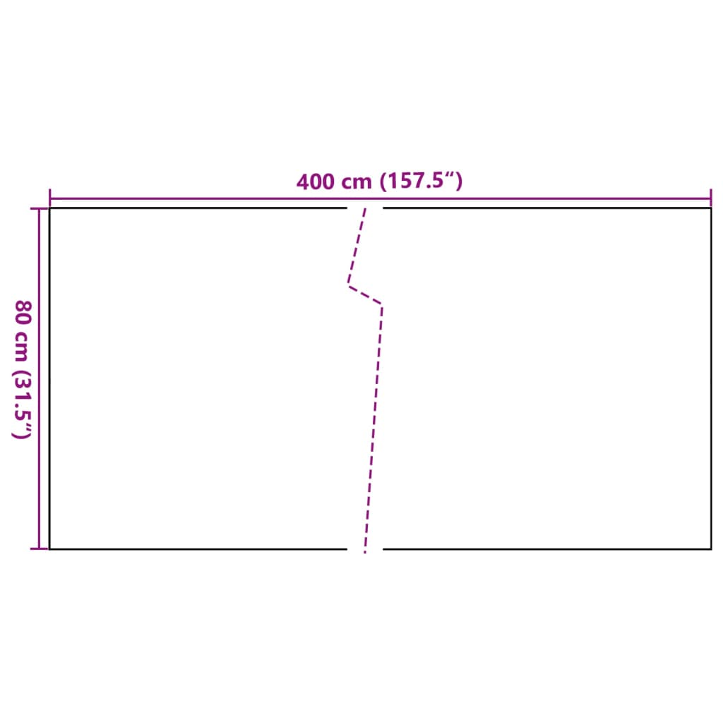 vidaXL Tela de varanda 400x80 cm vime PE antracite