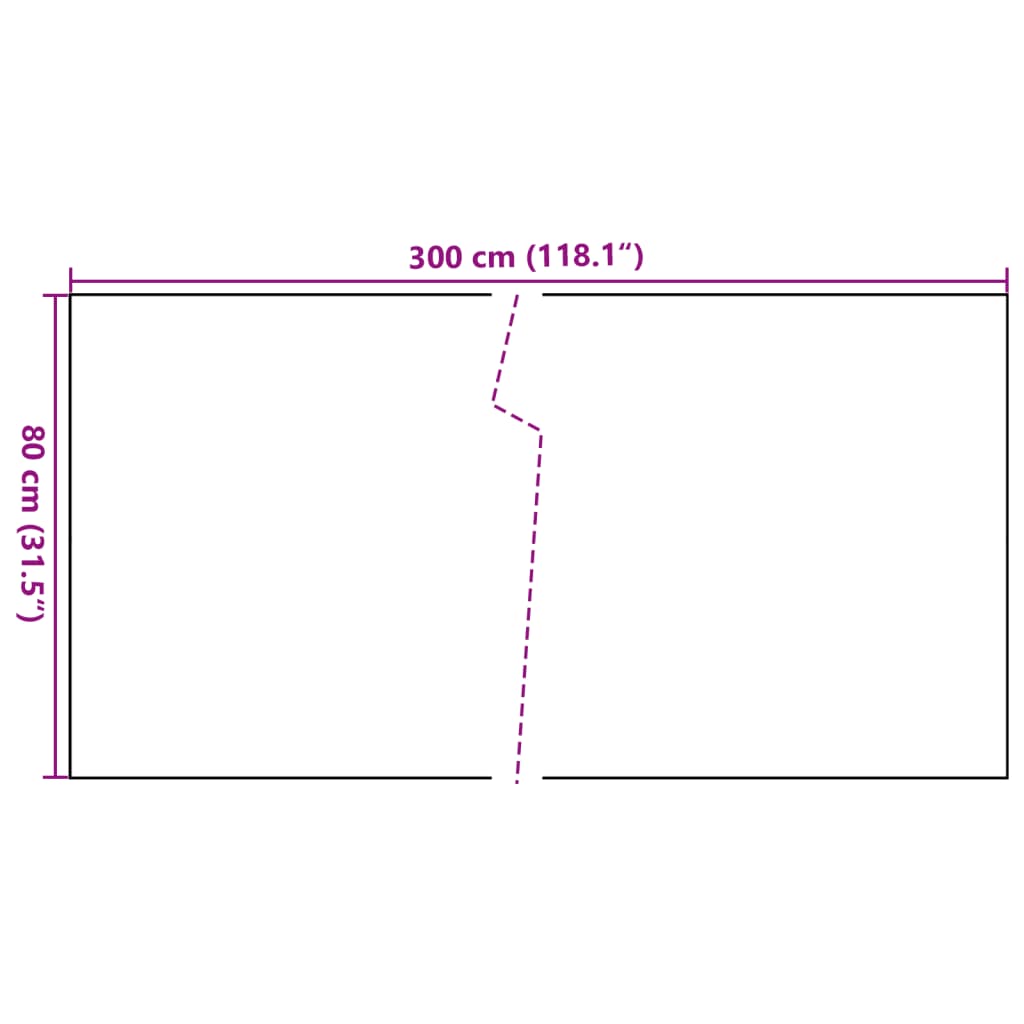 vidaXL Tela de varanda 300x80 cm vime PE castanho-claro