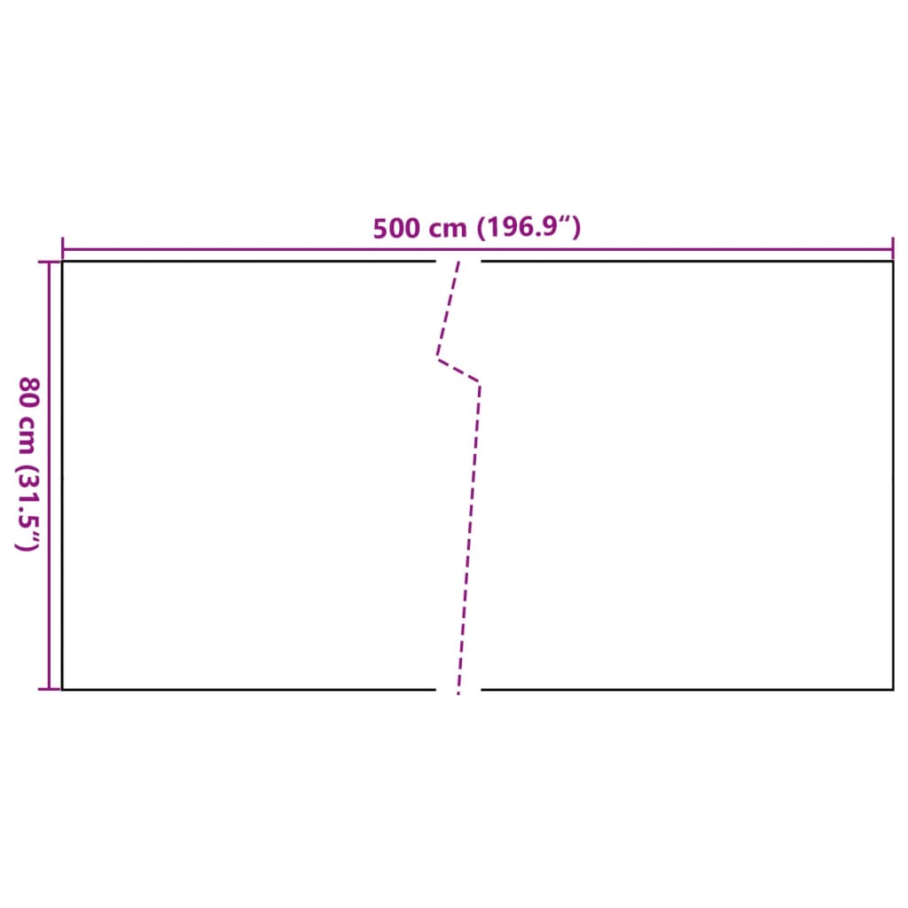 vidaXL Tela de varanda 500x80 cm vime PE castanho-claro