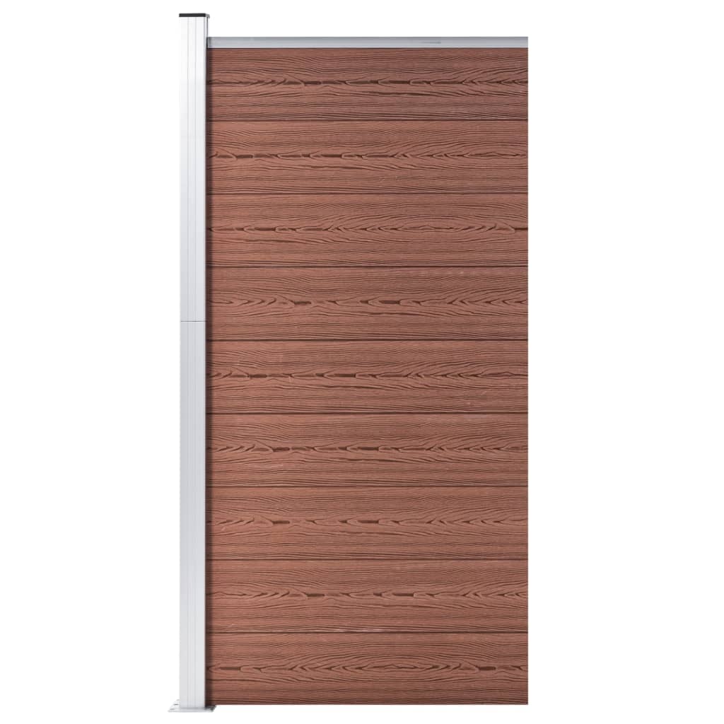 vidaXL Painel de cerca 95x186 cm WPC castanho