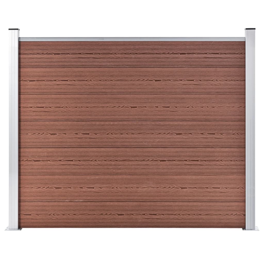 vidaXL Painel de cerca 180x146 cm WPC castanho