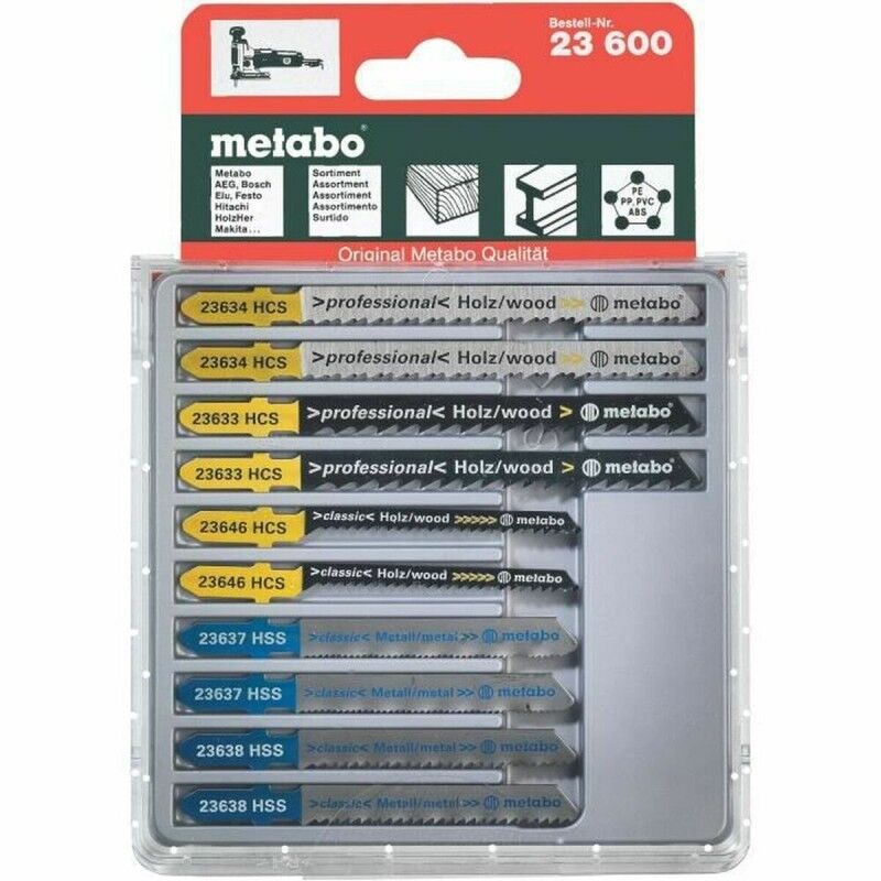 Metabo|Lâmina de Serra Metabo 623600000 Serra vertical 10 Peças Metabo|Lâmina de Serra Metabo 623600000 Serra vertical 10 Peças