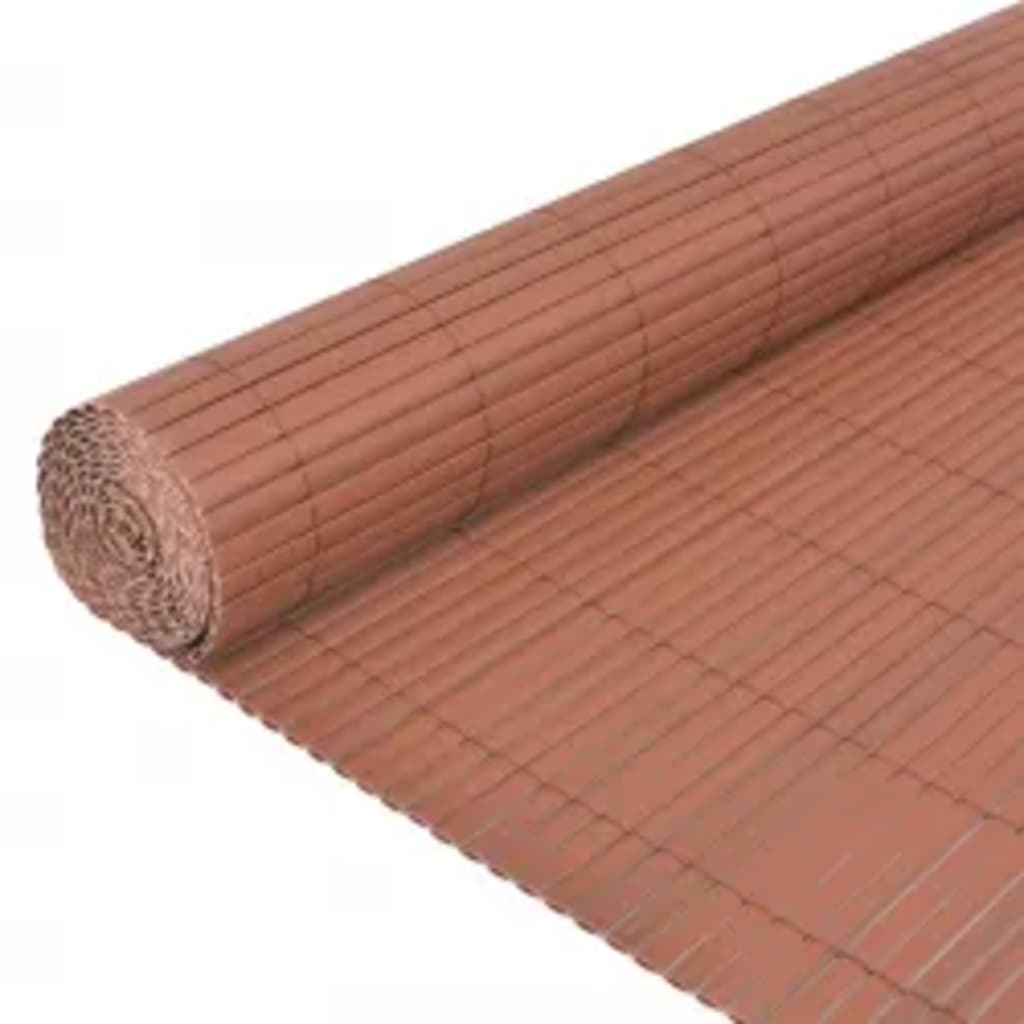 vidaXL Cerca de jardim dupla face 110x400 cm castanho