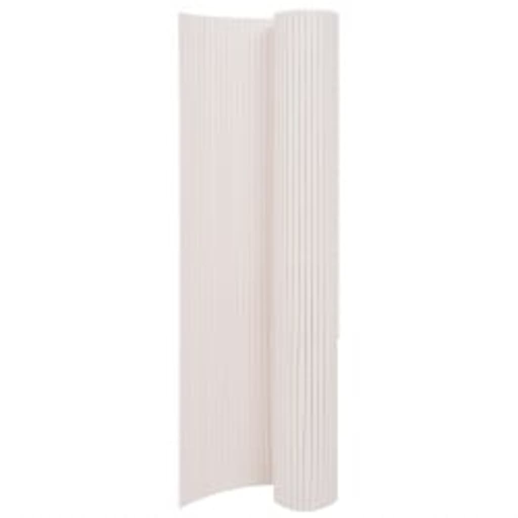 vidaXL Cerca de jardim dupla face 90x400 cm branco