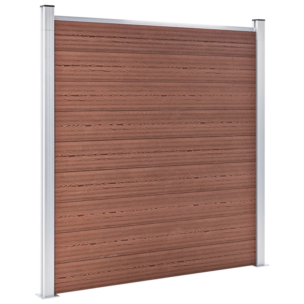 vidaXL Painel de vedação para jardim 1045x186 cm WPC castanho