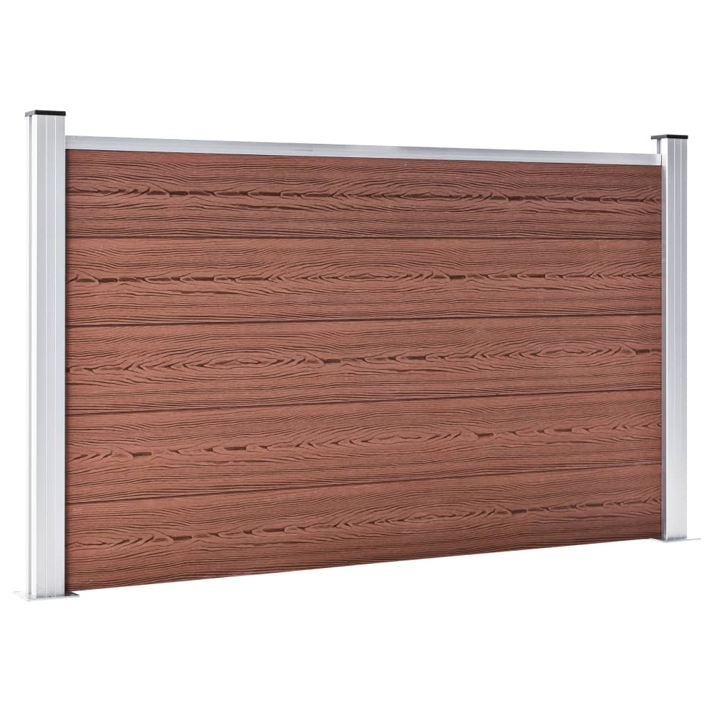 vidaXL Painel de vedação para jardim 699x106 cm WPC castanho