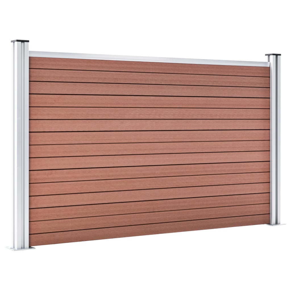 vidaXL Painel de vedação para jardim 699x106 cm WPC castanho