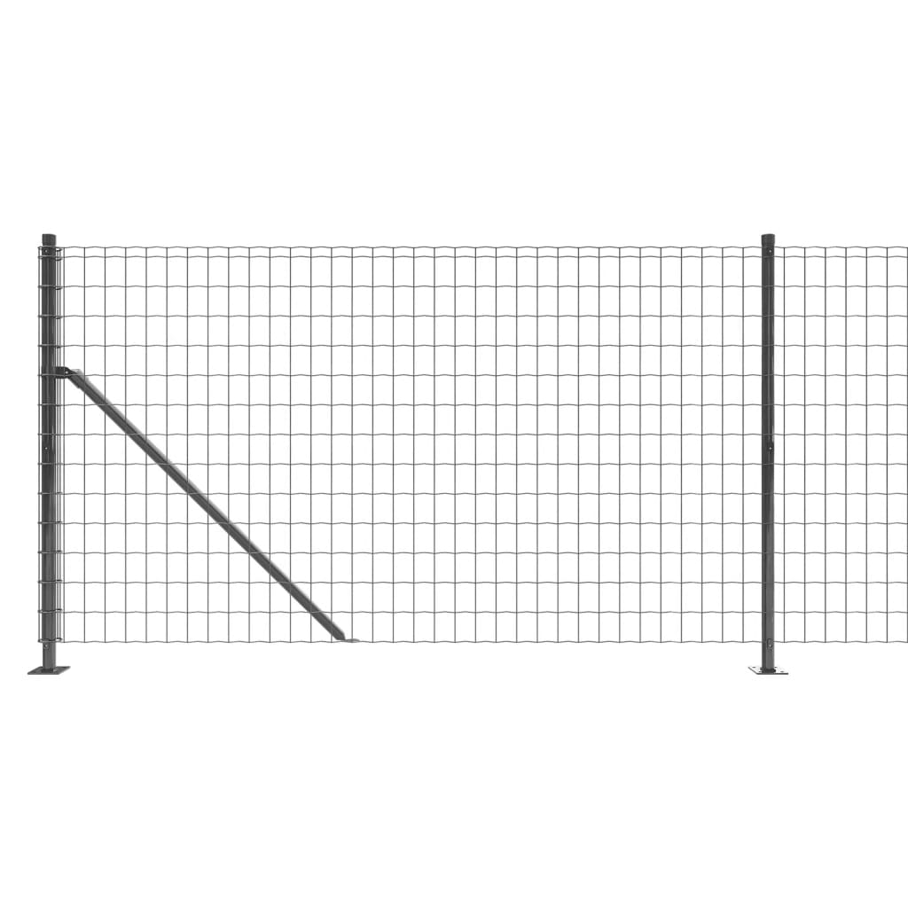 vidaXL Cerca de malha de arame com flange 1,1x10 m antracite