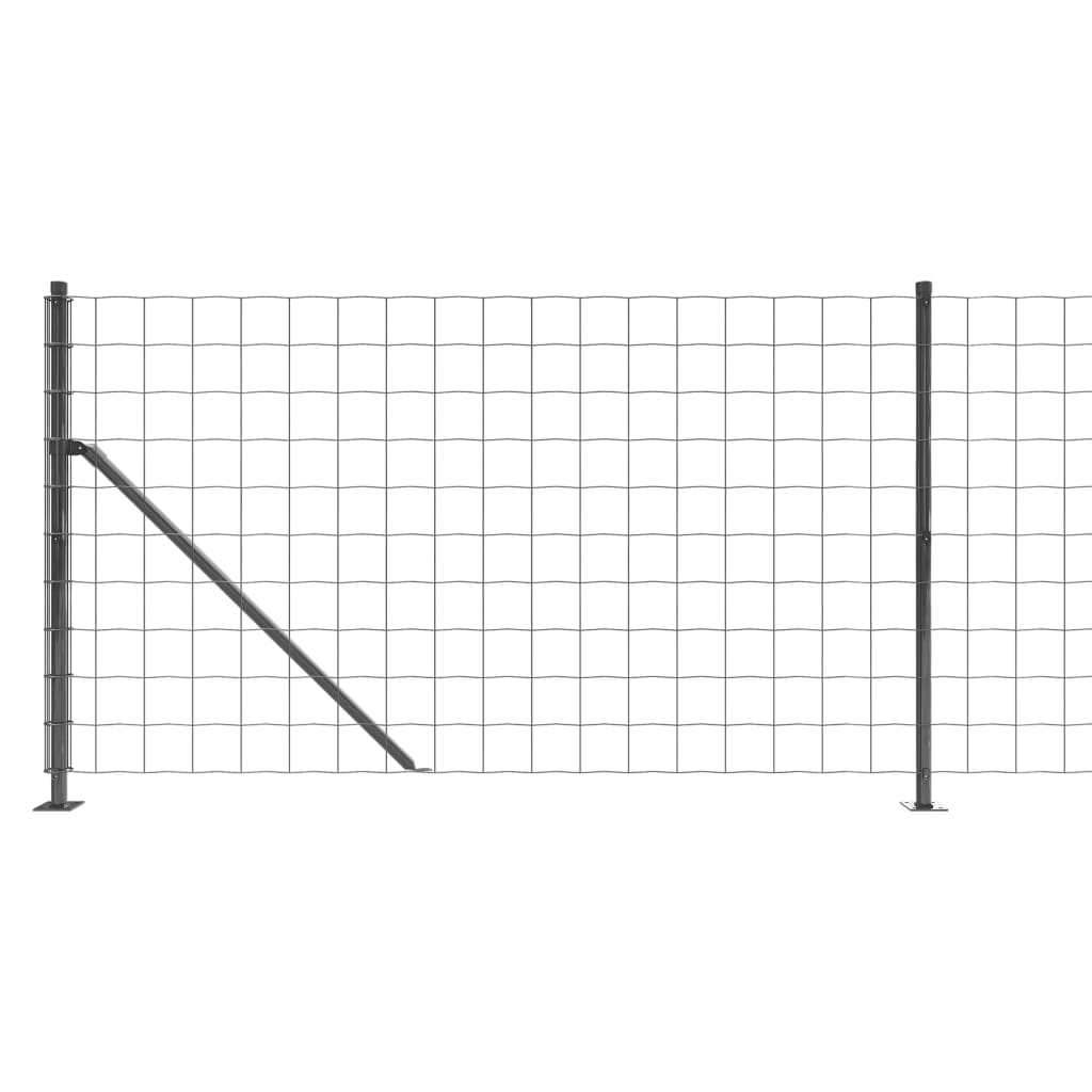 vidaXL Cerca de malha de arame com flange 0,8x10 m antracite