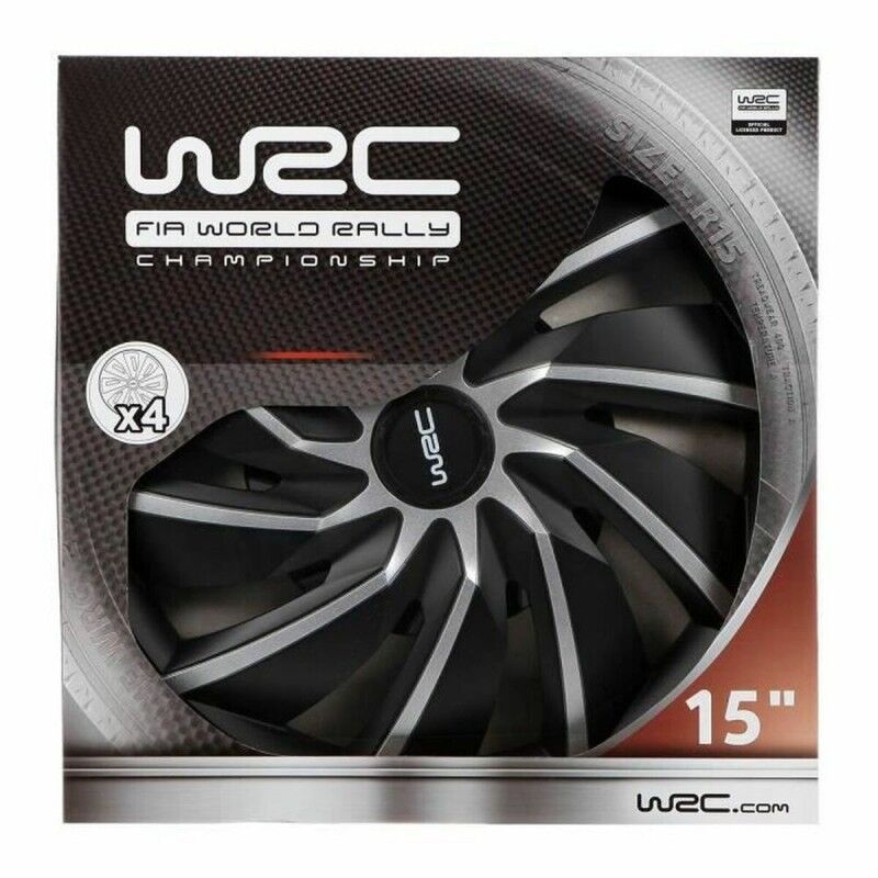 WRC|Tapacubos WRC 7598 Cinzento Preto/Cinzento 15" 4 Peças