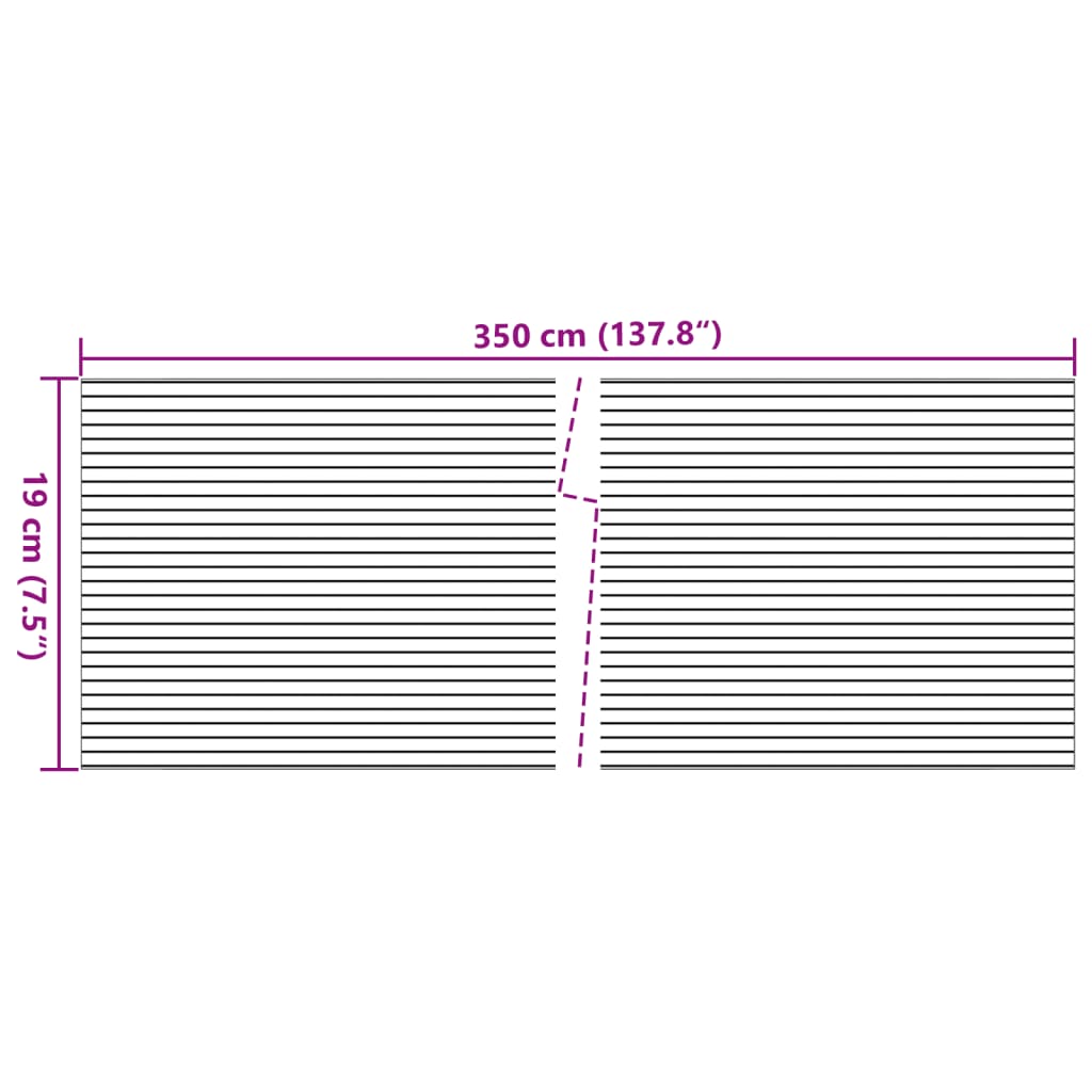 vidaXL Tela de privacidade para jardim aspeto pedra 35x0,19m PVC cinza