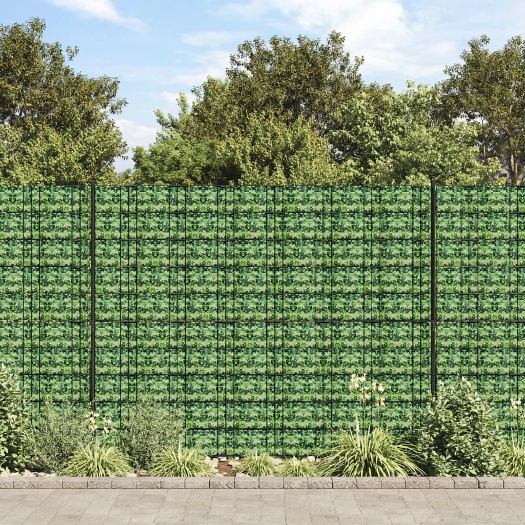 vidaXL Painel de privacidade para jardim 70x0,19 m PVC verde