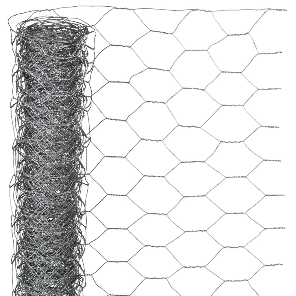 Nature Rede de arame hexagonal 1x10 m 25 mm aço galvanizado