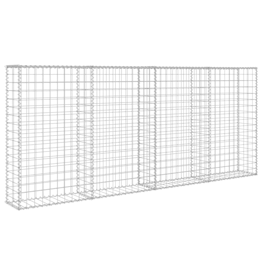 vidaXL Muro gabião com tampas aço galvanizado 200x20x85 cm