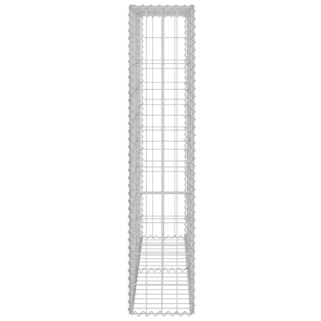 vidaXL Muro gabião com tampas aço galvanizado 80x20x100 cm