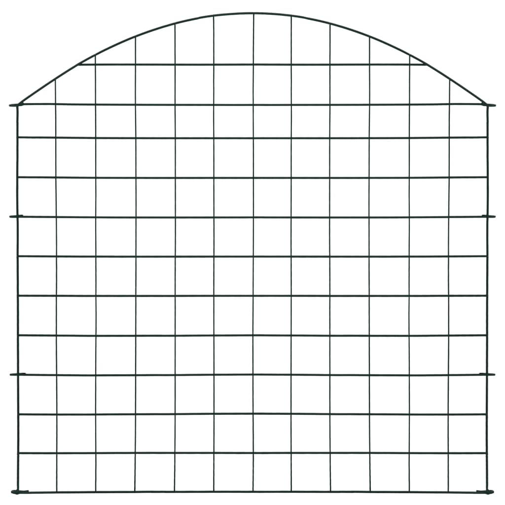 vidaXL Conj. painéis de vedação arqueados p/ jardim 77,5x78,5 cm verde