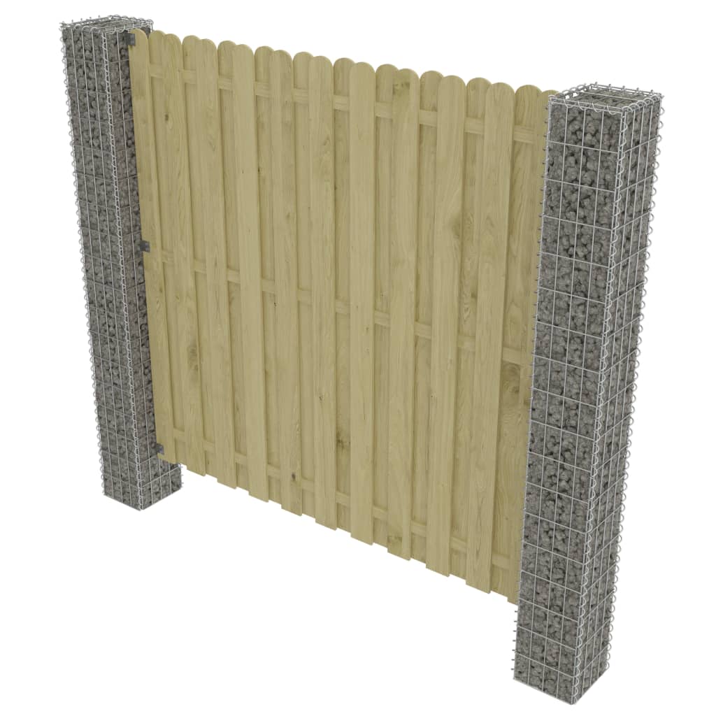 vidaXL Postes de gabião para jardim 2 pcs aço galvanizado 20x20x190cm