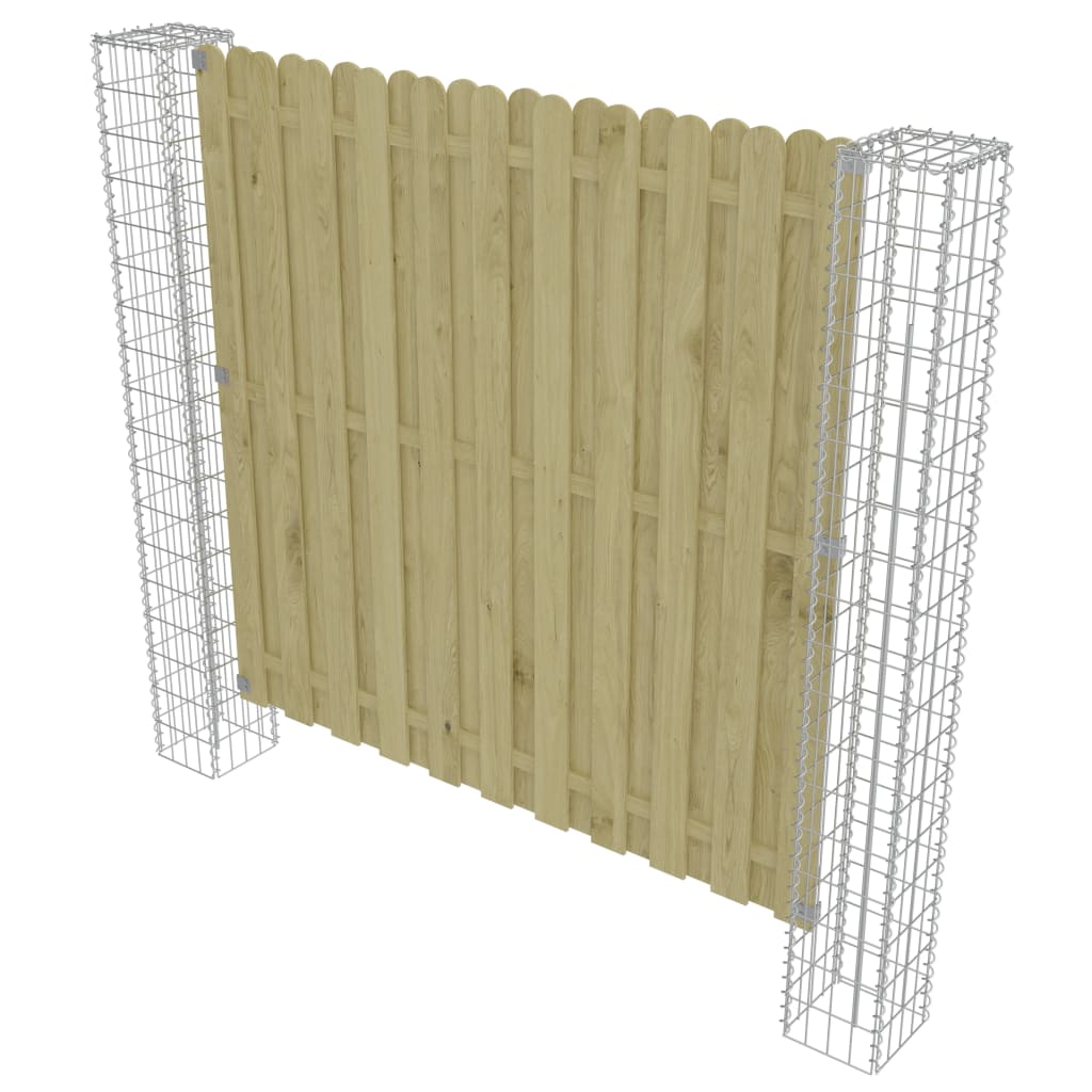 vidaXL Postes de gabião para jardim 2 pcs aço galvanizado 20x20x190cm