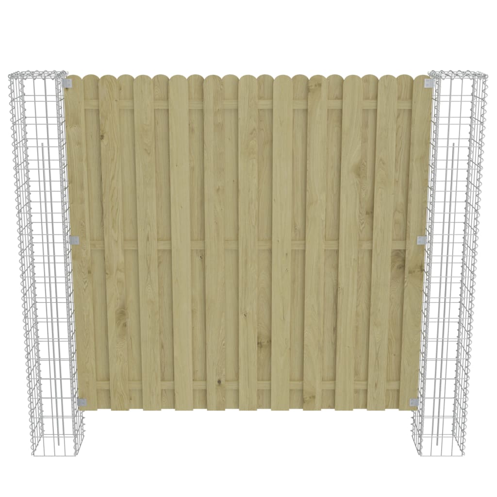 vidaXL Postes de gabião para jardim 2 pcs aço galvanizado 20x20x190cm