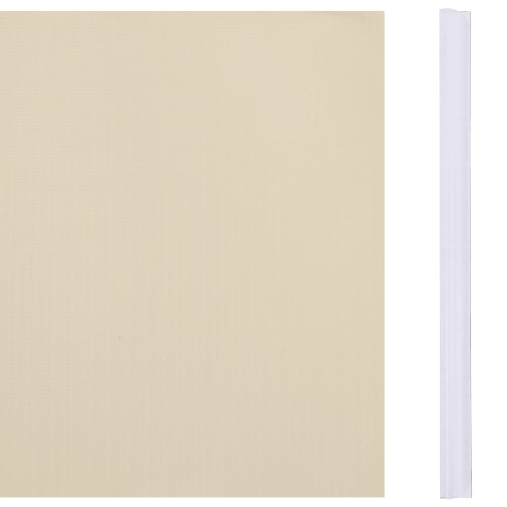 vidaXL Painel de privacidade para jardim 70x0,19 m PVC creme