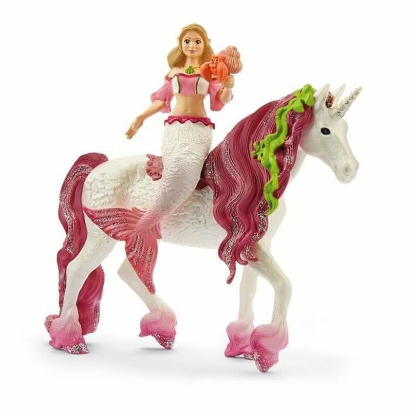 Schleich|Unicórnio Schleich Sirene Feya on sea unicorn 3 Peças