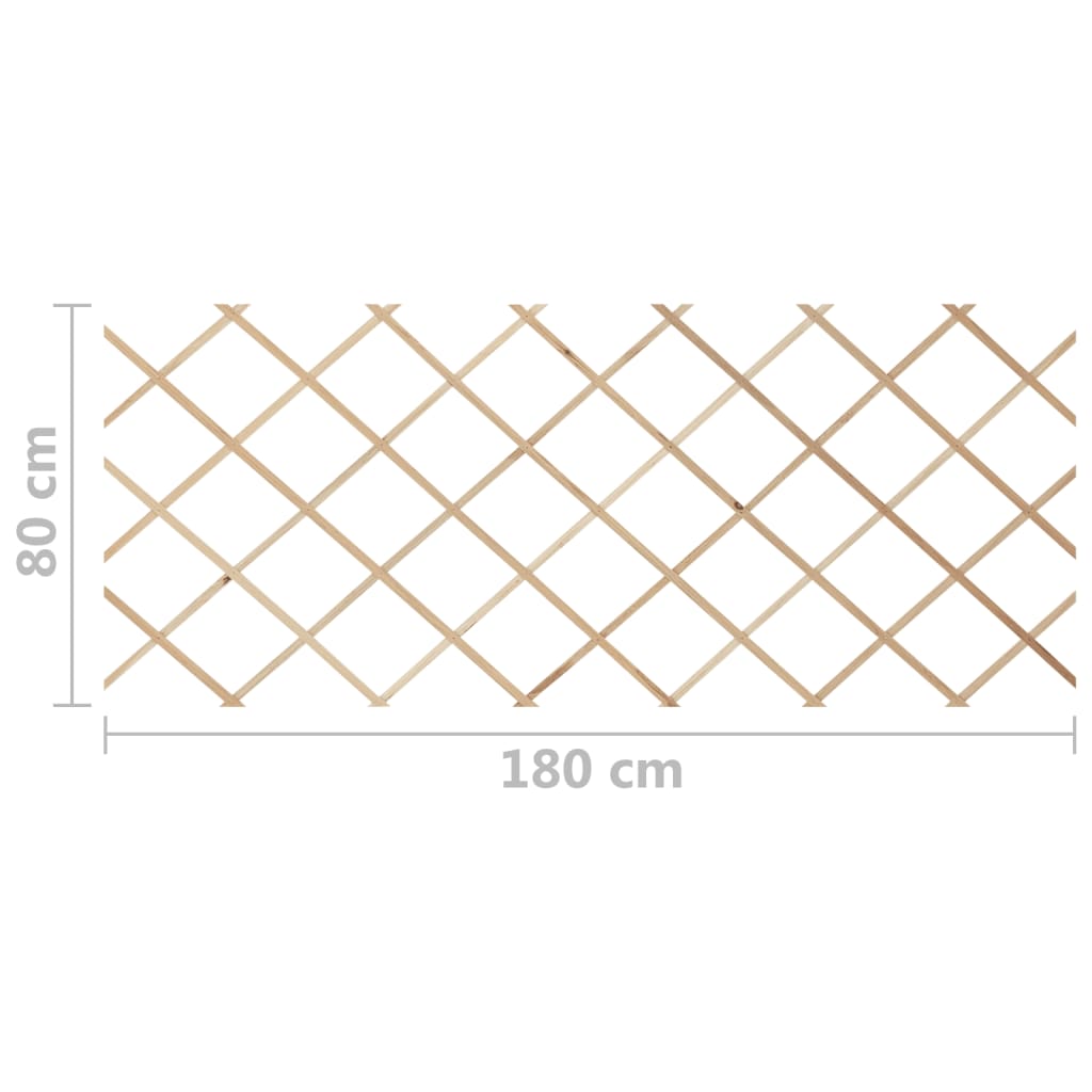 vidaXL Cercas em treliça 5 pcs 180x80 cm madeira de abeto maciça