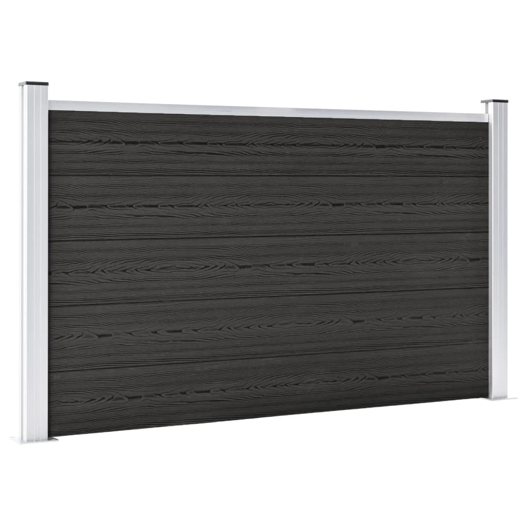 vidaXL Painel de vedação para jardim 180x105 cm WPC cinzento