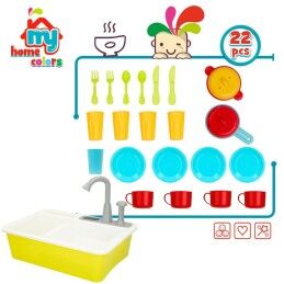 Colorbaby|Cozinha de Brincar Colorbaby 22 Peças 42 x 29 x 28 cm Acessórios Lava-loiça