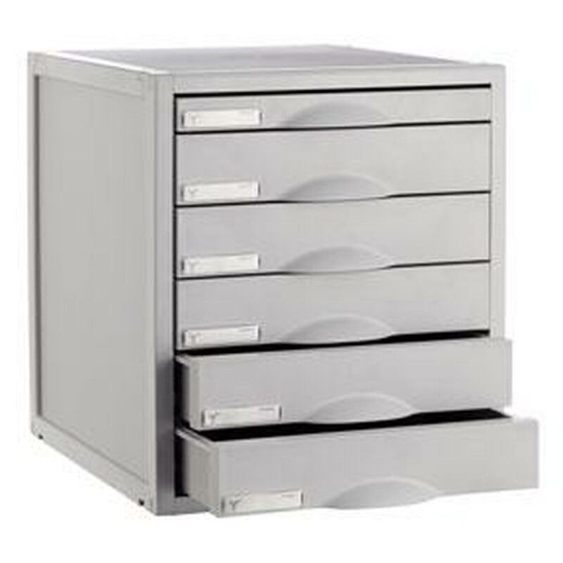 Archivo 2000|Gabinete de Arquivo Modular Archivo 2000 ArchiSystem 6 gavetas Cinzento (35,6 x 31,6 x 36,2 cm)
