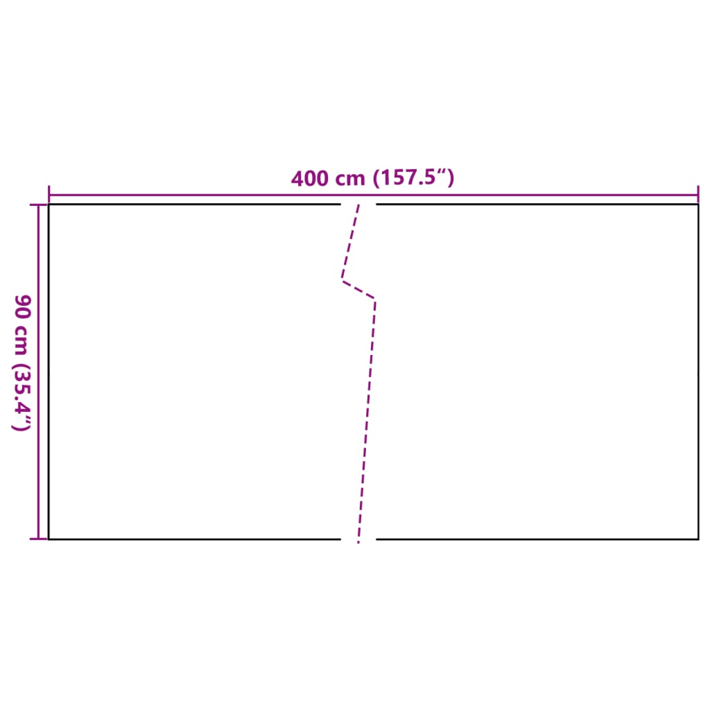 vidaXL Tela de varanda 400x90 cm vime PE antracite