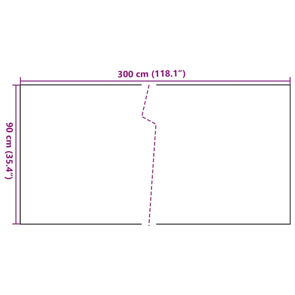 vidaXL Tela de varanda 300x90 cm vime PE castanho-claro