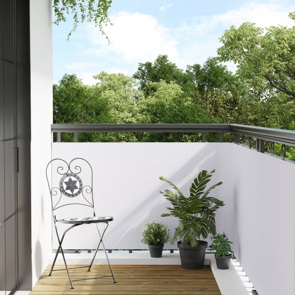 vidaXL Tela de varanda 500x90 cm vime PE branco