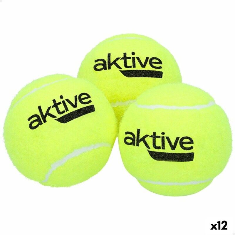 Aktive|Bolas de Ténis Aktive 3 Peças Amarelo 12 Unidades