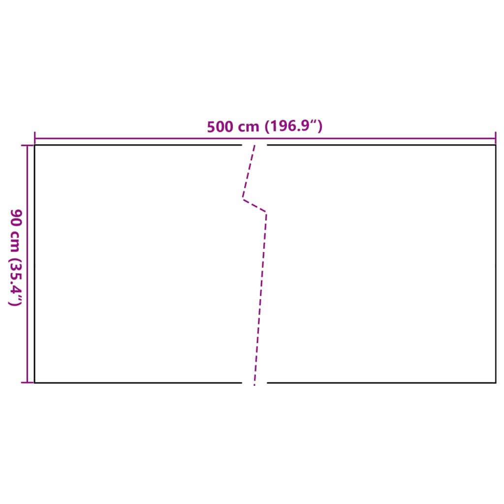 vidaXL Tela de varanda 500x90 cm vime PE castanho-claro