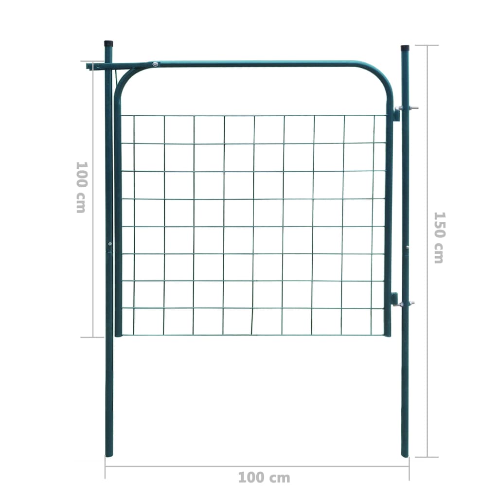 vidaXL Portão de cerca de jardim 100x100 cm antracite