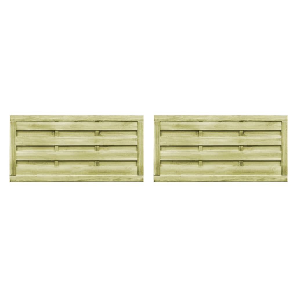 vidaXL Portão de jardim 2 pcs 150x75 cm pinho impregnado verde