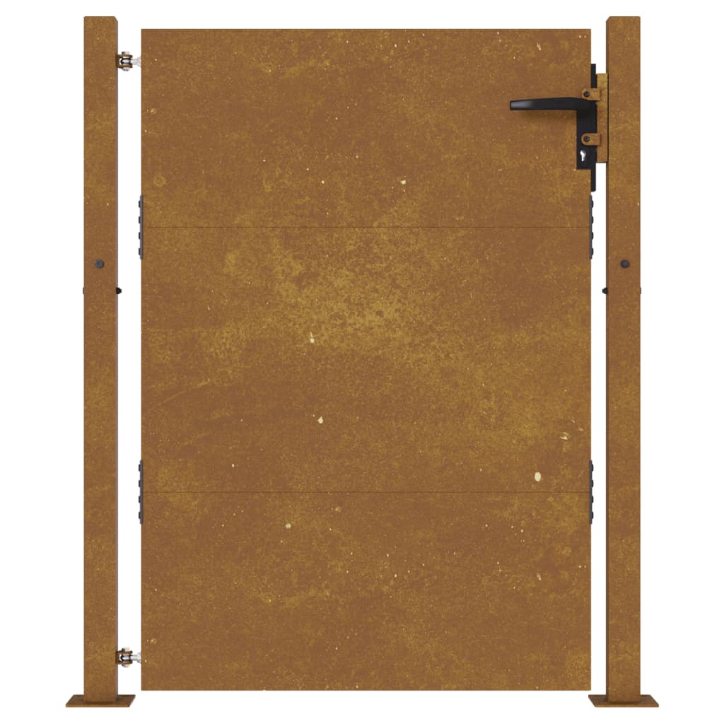 vidaXL Portão de jardim 105x130 cm aço corten